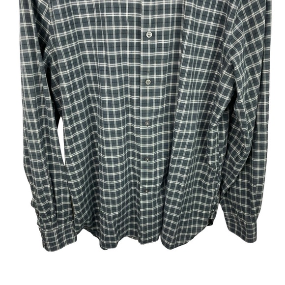 John Varvatos USA | Gray Cream Plaid Long Sleeve Button Down Shirt - Picture 3 of 8